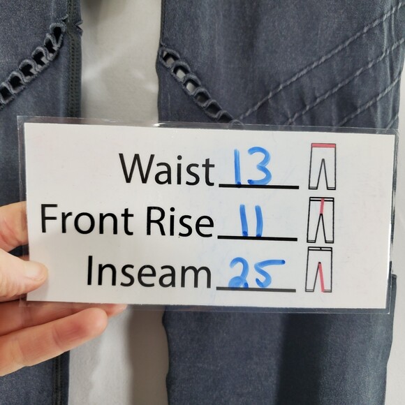 S Soul by Soulcycle Moto Cutout Soft Black Charcoal Compression Leggings Skull - Picture 4 of 9